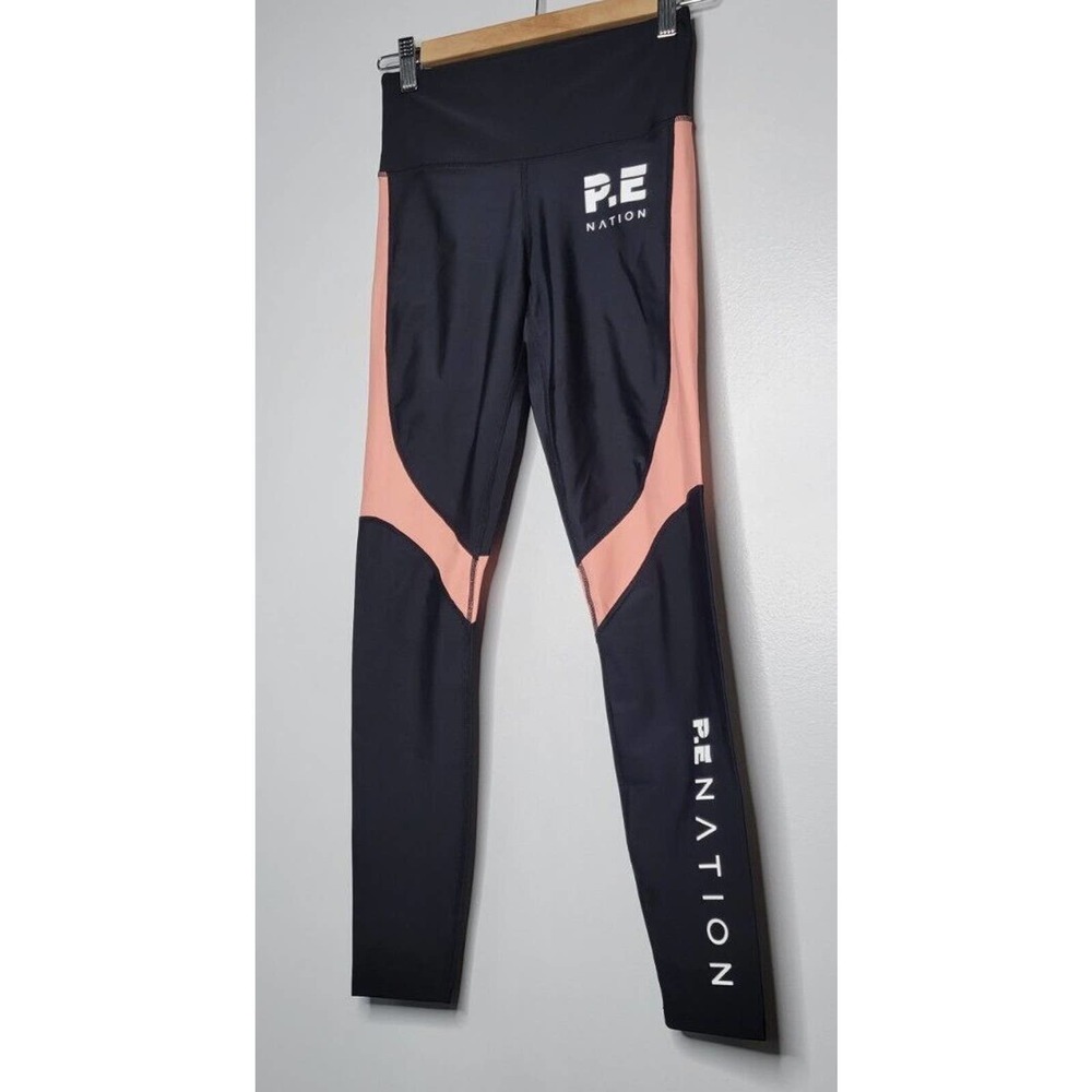 P.E. Nation Womens Activewear leggings, black/orange